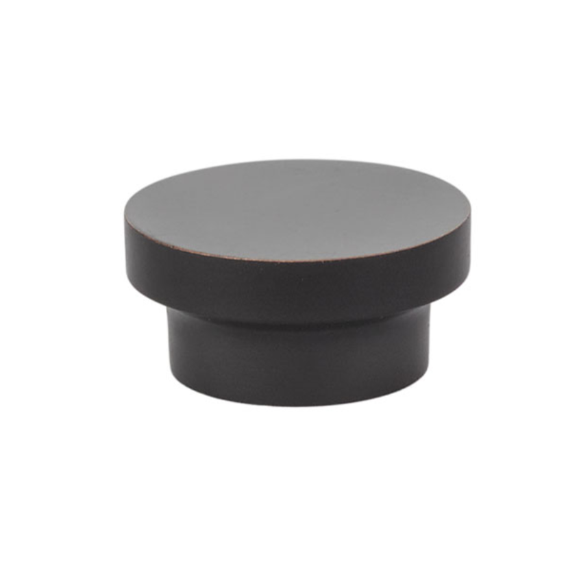 Urban Modern Oil Rubbed Bronze Round Cabinet Knob - Forge Hardware Studio
