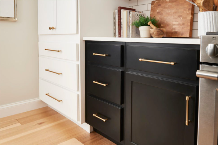 Champagne Bronze "Nash" Drawer Pulls and Cabinet Knobs - Forge Hardware Studio