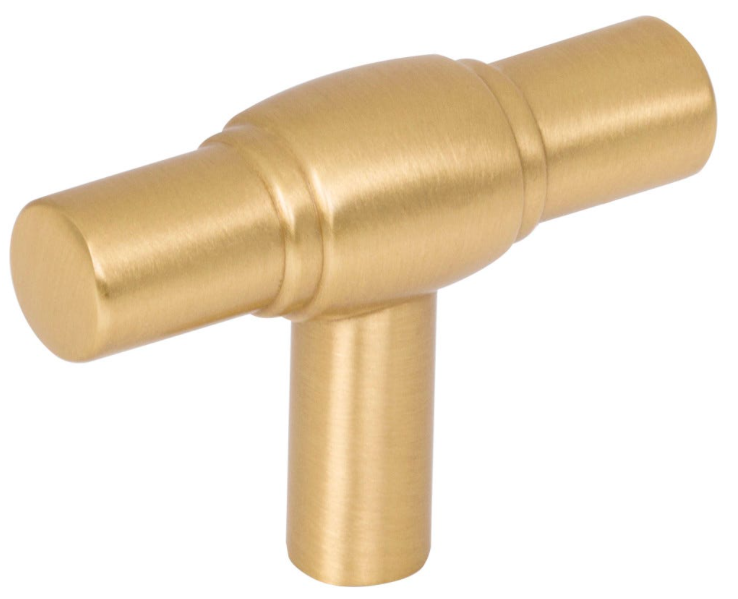 Nash Brushed Brass Drawer Pulls and Cabinet Knobs - Forge Hardware Studio