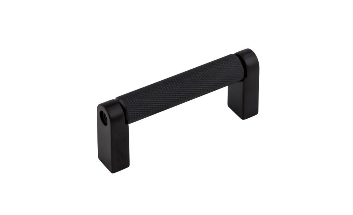 Matte Black Knurled "Tessa" Cabinet Knobs and Drawer Pulls - Forge Hardware Studio