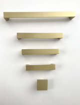 Tila Brass Wide Drawer Pulls and Knob - Cabinet Hardware - Forge Hardware Studio