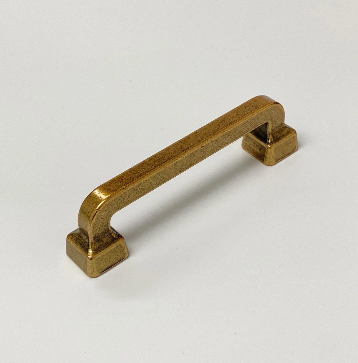 Mission Drawer Pull "Capri" in Antique Brass - Brass Cabinet Hardware - Forge Hardware Studio