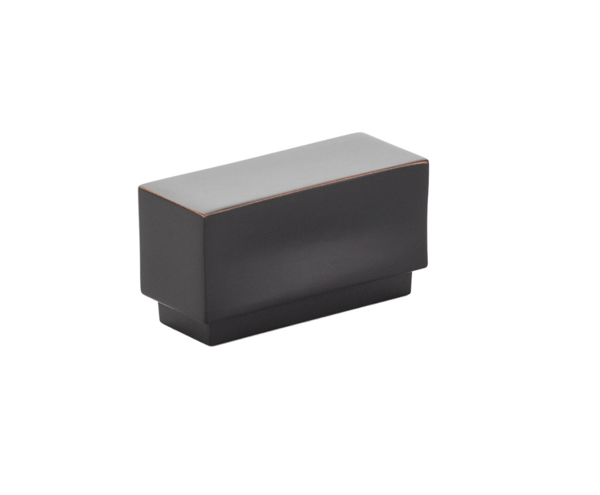 Urban Modern Block Cabinet in Oil Rubbed Bronze-Cabinet Hardware - Forge Hardware Studio