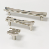 Polished Nickel "Sunday" Cabinet Hardware, Cabinet Knobs, Drawer Pulls - Forge Hardware Studio