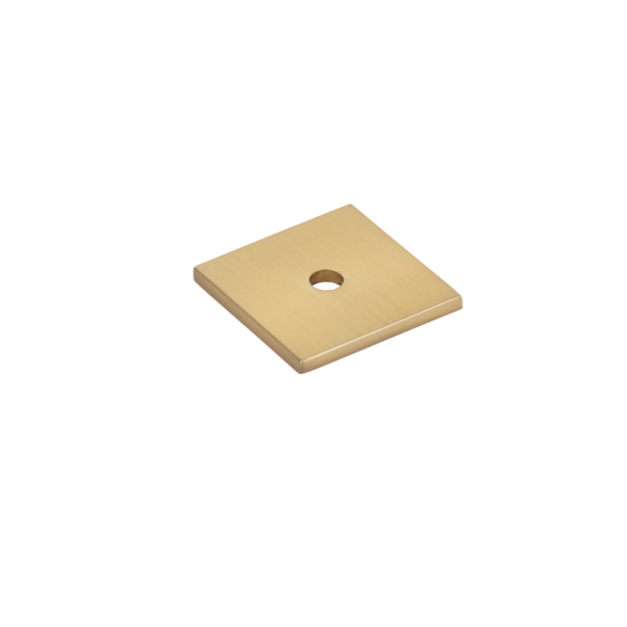 Satin Brass Backplate 1-1/8” for Cabinet Knobs - Forge Hardware Studio