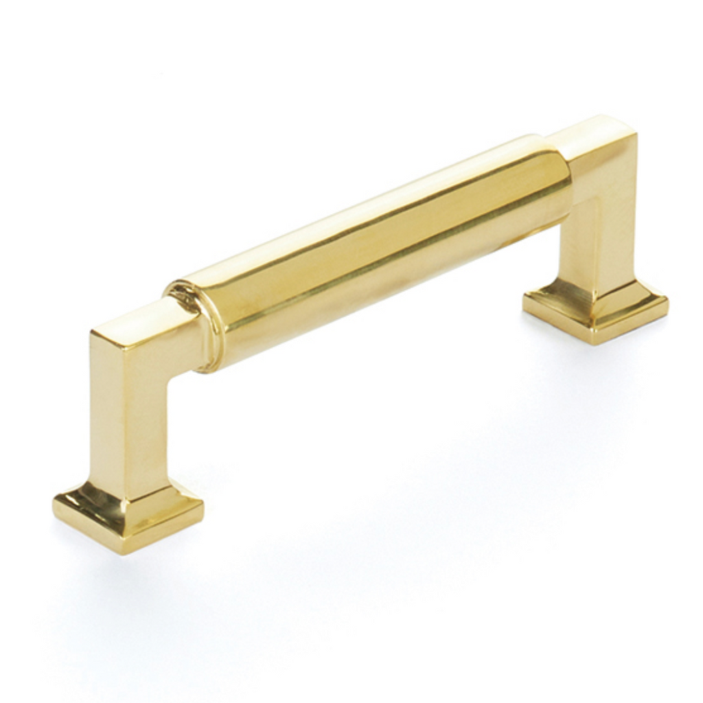 Unlacquered Brass "Neal" Cabinet Knobs and Pulls Cabinet Hardware - Forge Hardware Studio