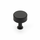 Matte Black "Maison No. 2" Smooth Drawer Pulls and Cabinet Knobs with Optional Backplate - Forge Hardware Studio
