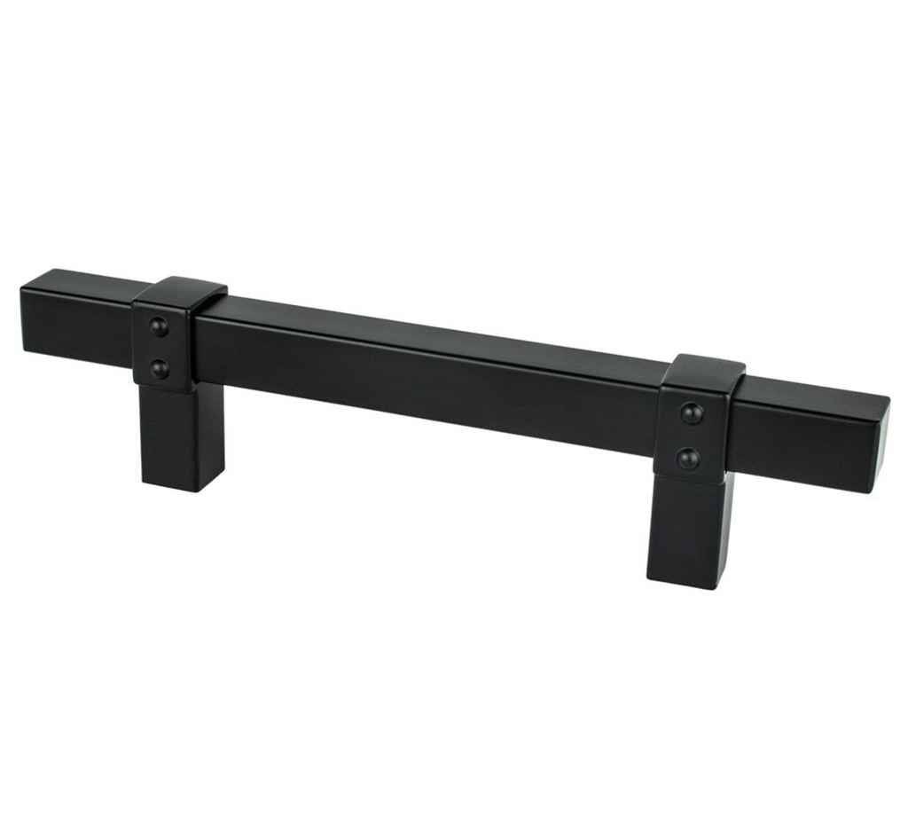 Matte Black "Rio" T-Bar Cabinet Knob and Drawer Pulls - Forge Hardware Studio