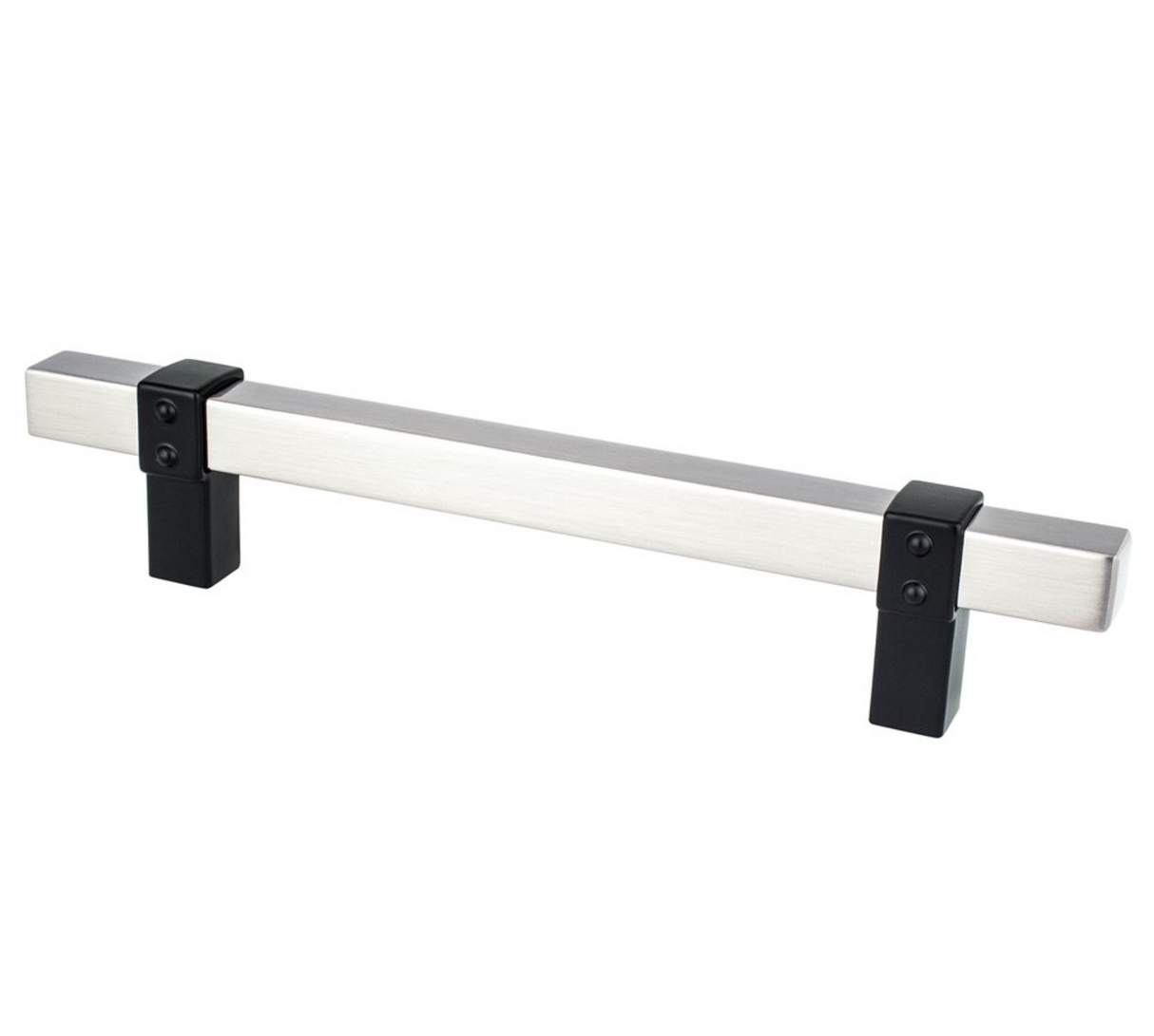 Matte Black and Brushed Nickel "Rio" Dual-Finish Cabinet Knob and Drawer Pulls - Forge Hardware Studio