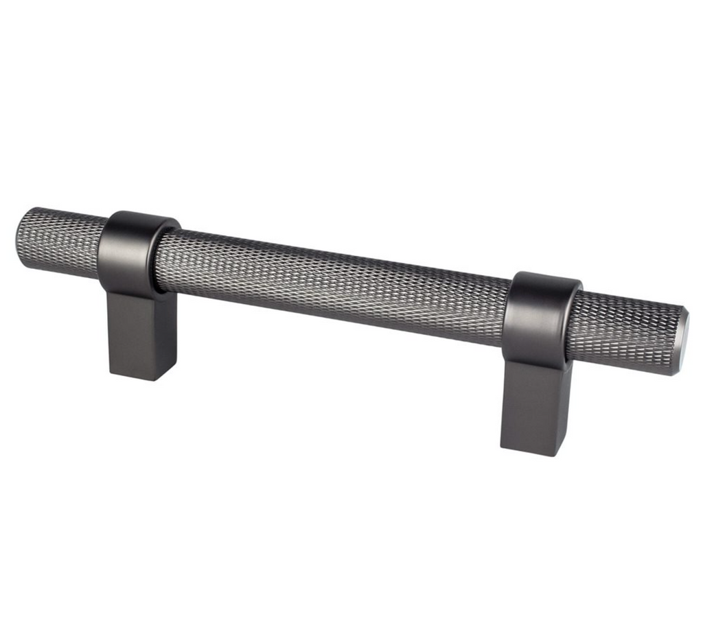 Knurled "Prelude" Ash Gray Cabinet Knobs and Drawer Pulls - Forge Hardware Studio