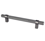 Knurled "Prelude" Ash Gray Cabinet Knobs and Drawer Pulls - Forge Hardware Studio