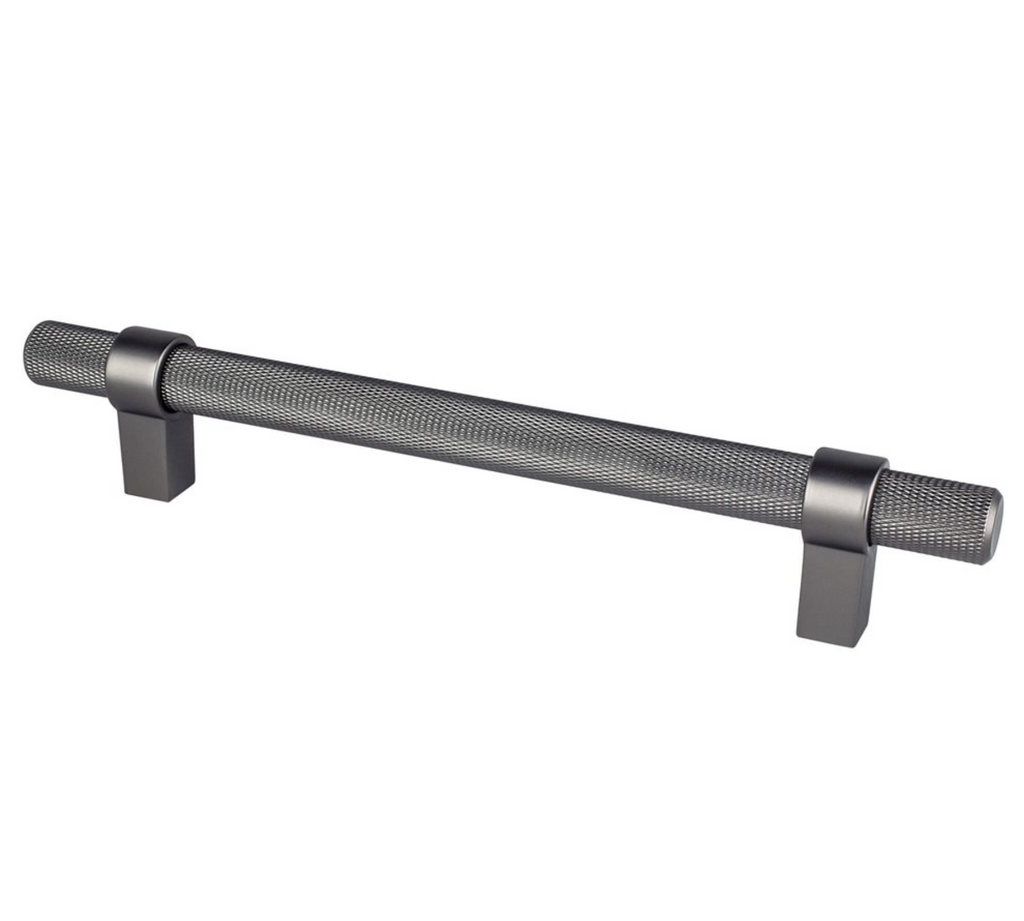 Knurled "Prelude" Ash Gray Cabinet Knobs and Drawer Pulls - Forge Hardware Studio