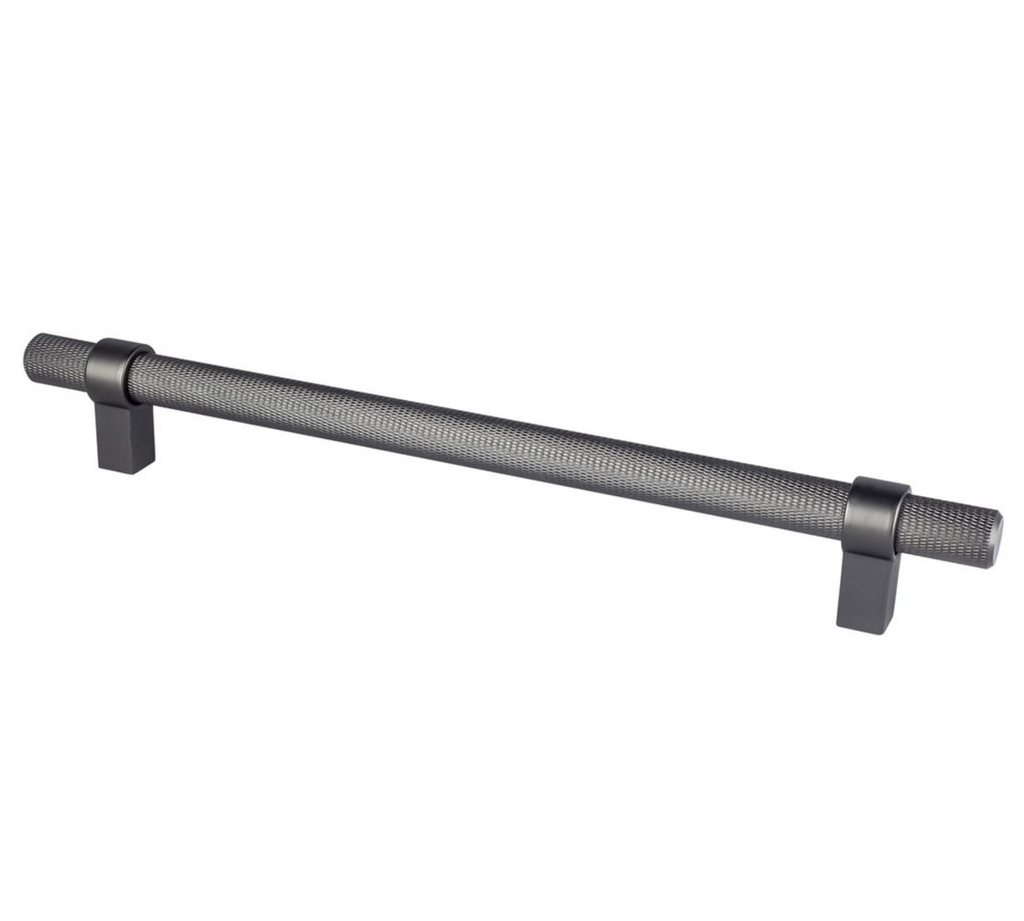 Knurled "Prelude" Ash Gray Cabinet Knobs and Drawer Pulls - Forge Hardware Studio