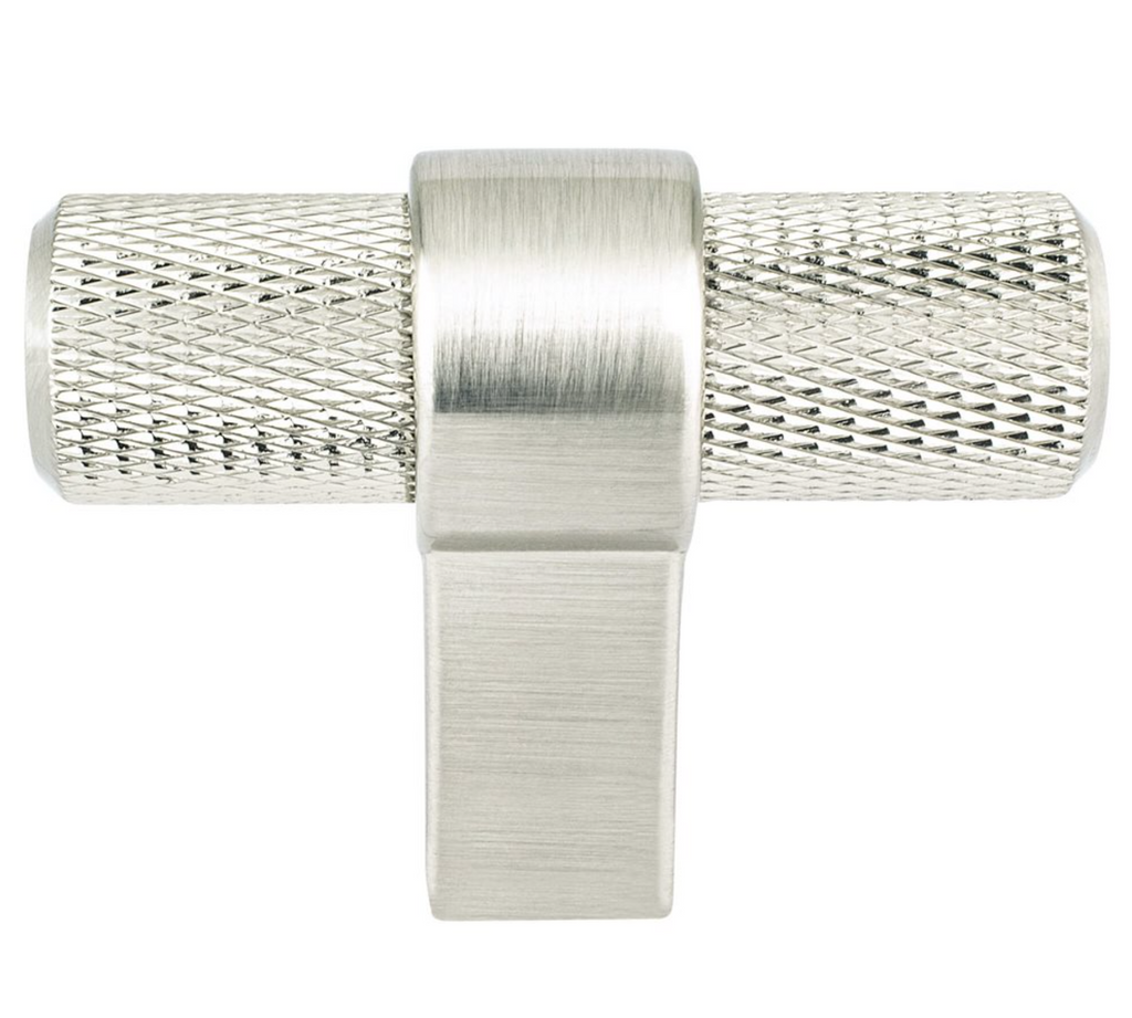 Knurled "Prelude" Brushed Nickel Cabinet Knobs and Drawer Pulls - Forge Hardware Studio