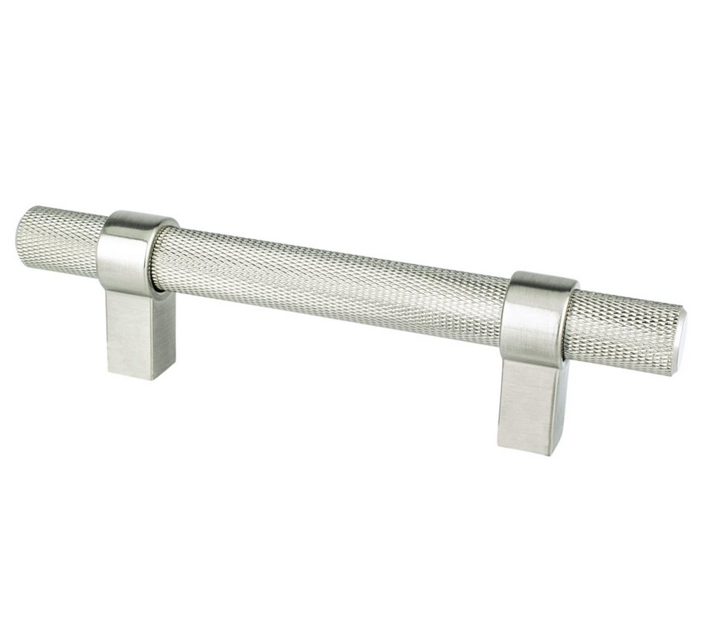 Knurled "Prelude" Brushed Nickel Cabinet Knobs and Drawer Pulls - Forge Hardware Studio