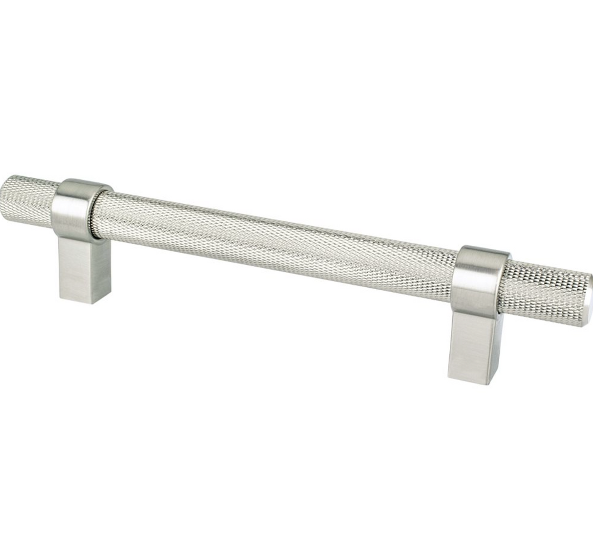 Knurled "Prelude" Brushed Nickel Cabinet Knobs and Drawer Pulls - Forge Hardware Studio