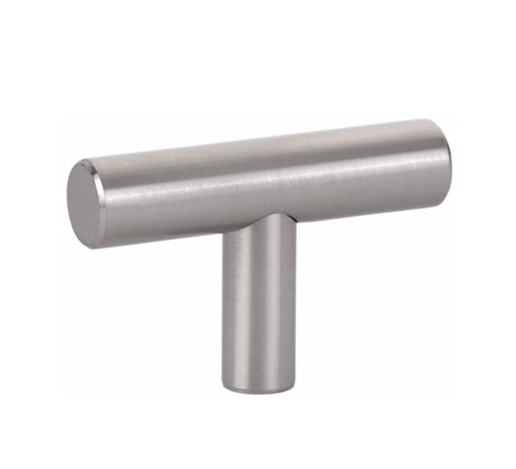 T-Bar "European" Satin Nickel Cabinet Knobs and Pulls - Forge Hardware Studio