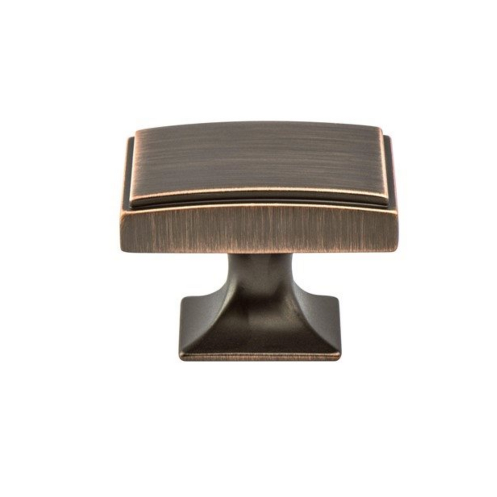 Dark Brushed Bronze "Liana" Drawer Pulls and Knobs for Cabinets and Furniture - Forge Hardware Studio