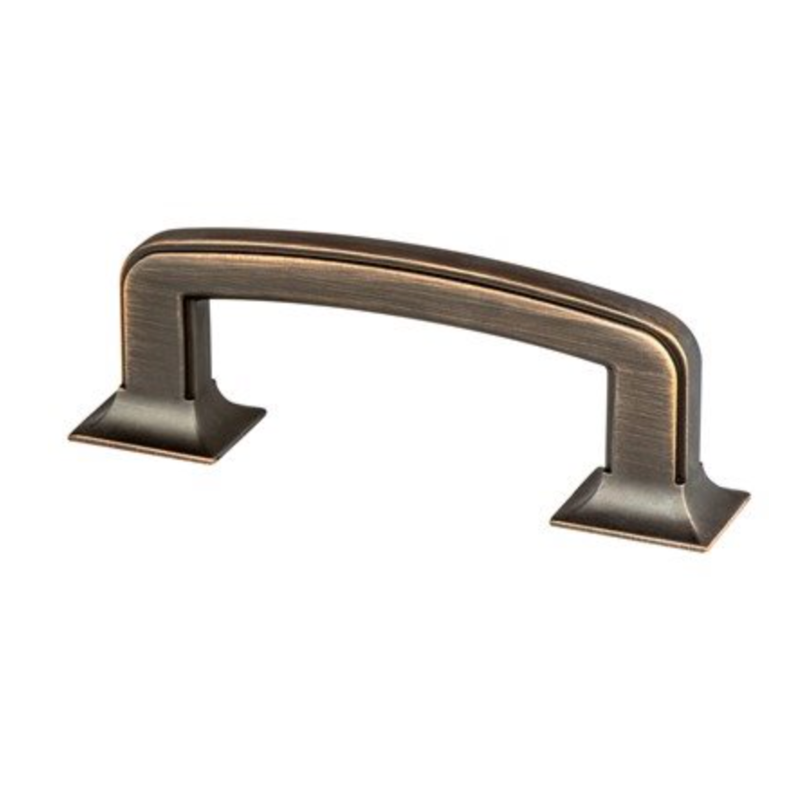 Dark Brushed Bronze "Liana" Drawer Pulls and Knobs for Cabinets and Furniture - Forge Hardware Studio