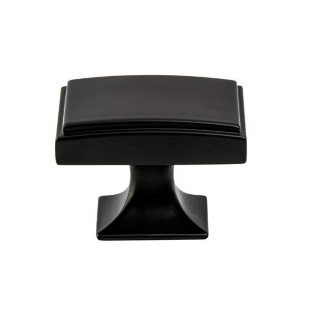 Matte Black "Liana" Cabinet Knobs and Drawer Pulls - Forge Hardware Studio
