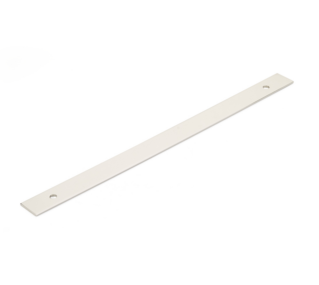 Polished Nickel "Maison No. 2" Smooth Drawer Pulls and Cabinet Knobs with Optional Backplate - Forge Hardware Studio