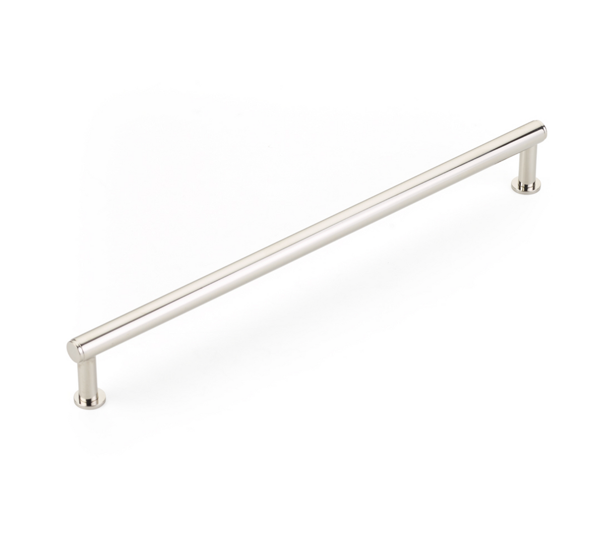 Polished Nickel "Maison No. 2" Smooth Drawer Pulls and Cabinet Knobs with Optional Backplate - Forge Hardware Studio