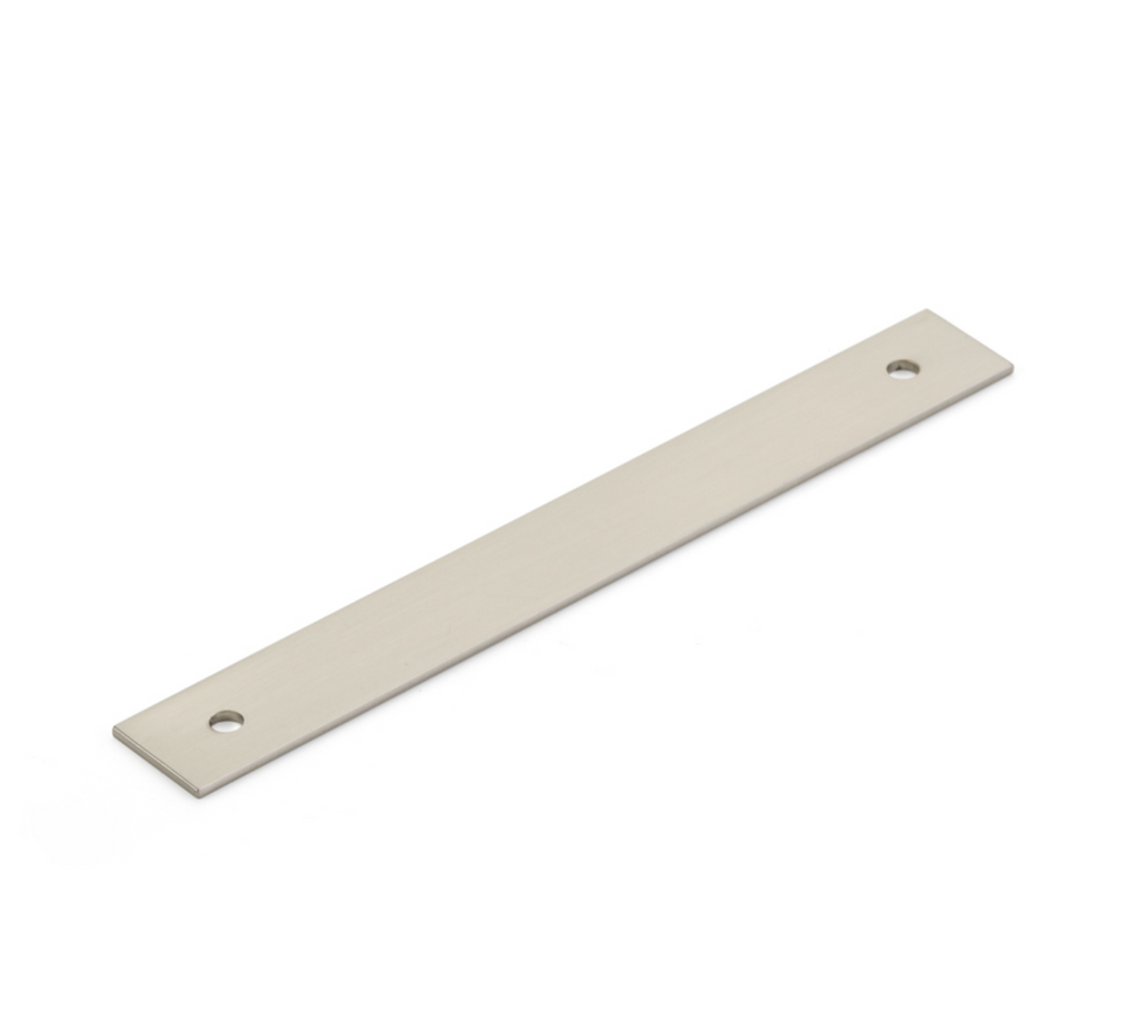 Brushed Nickel "Maison No. 2" Smooth Drawer Pulls and Cabinet Knobs with Optional Backplate - Forge Hardware Studio