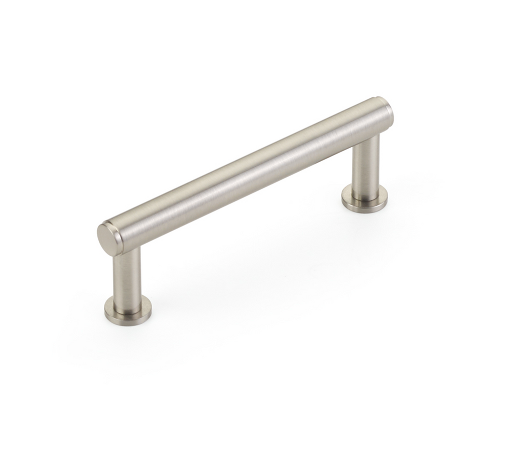 Brushed Nickel "Maison No. 2" Smooth Drawer Pulls and Cabinet Knobs with Optional Backplate - Forge Hardware Studio
