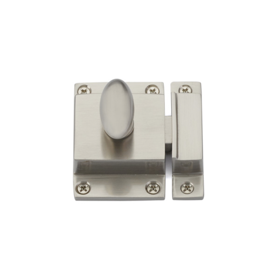 Luxe Satin Nickel Cabinet Latch - Brass Cabinet Hardware 