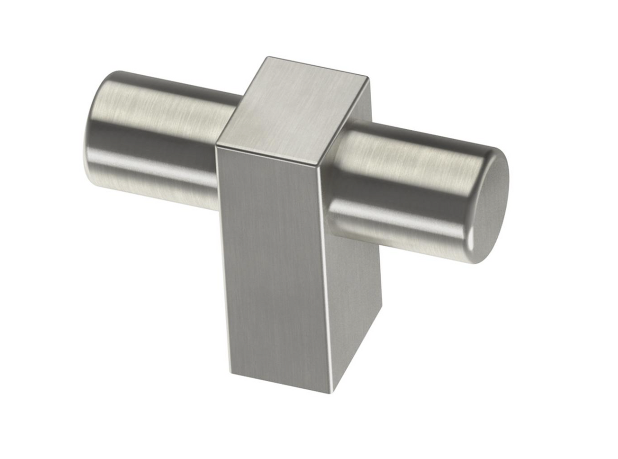Paris Drawer Pulls and Knob in Satin Nickel - Brass Cabinet Hardware 