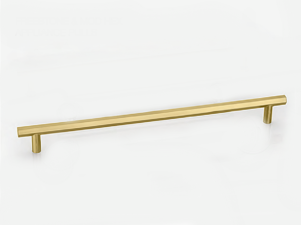 Geometric Satin Brass "Geo" Cabinet Knobs and Drawer Pulls - Forge Hardware Studio