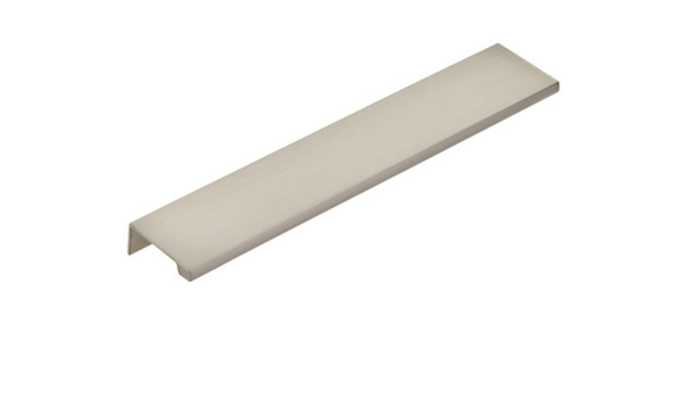 Satin Nickel "Dina" Tab Finger Drawer Pulls - Brass Cabinet Hardware 