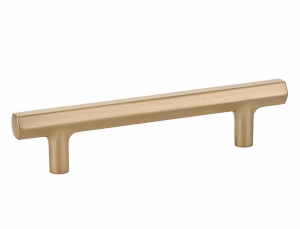 Mod Hex Satin Brass Geometric Drawer Pulls - Brass Cabinet Hardware 