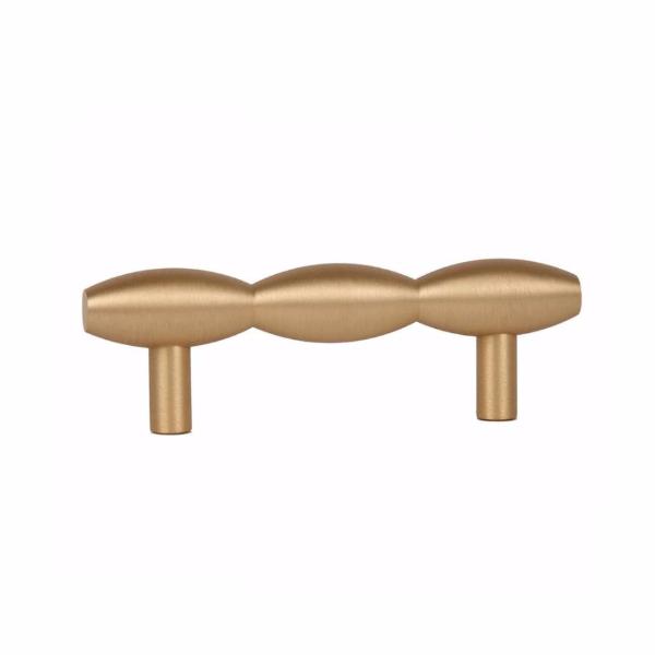 Lew's Hardware Brushed Brass Barrel Series - Brass Cabinet Hardware 