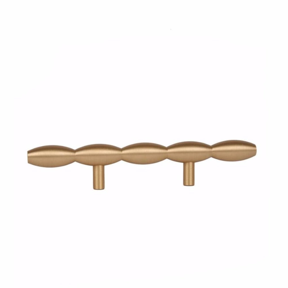 Lew's Hardware Brushed Brass Barrel Series - Brass Cabinet Hardware 