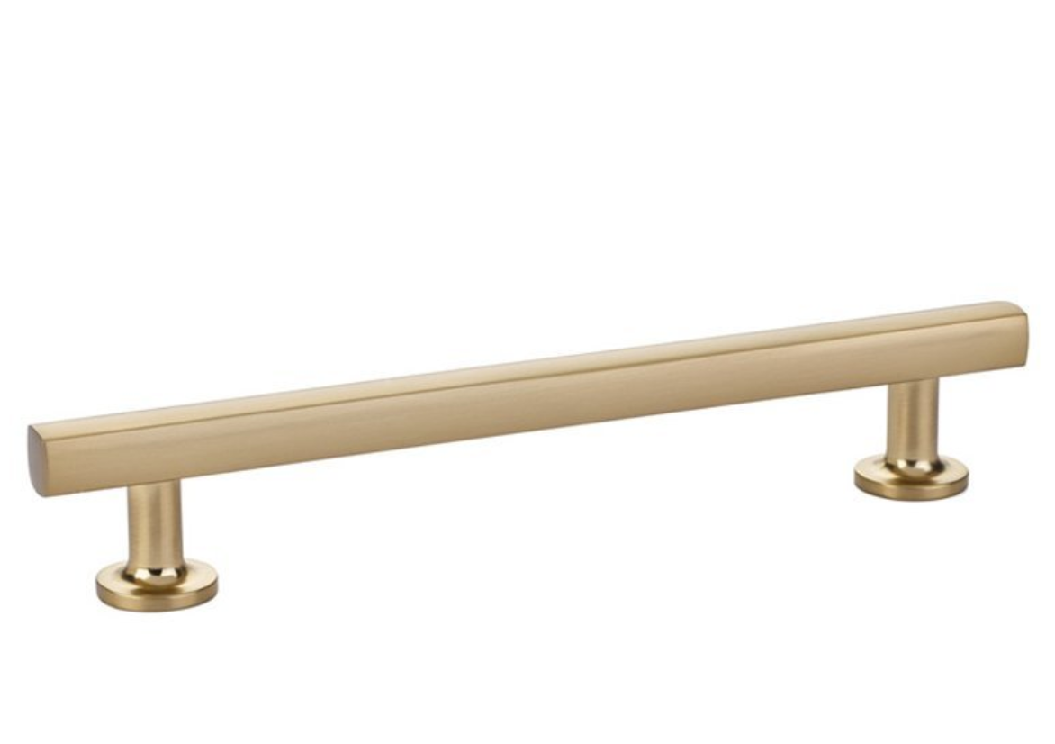 Freestone T-Bar Drawer Pulls in Satin Brass - Brass Cabinet Hardware 