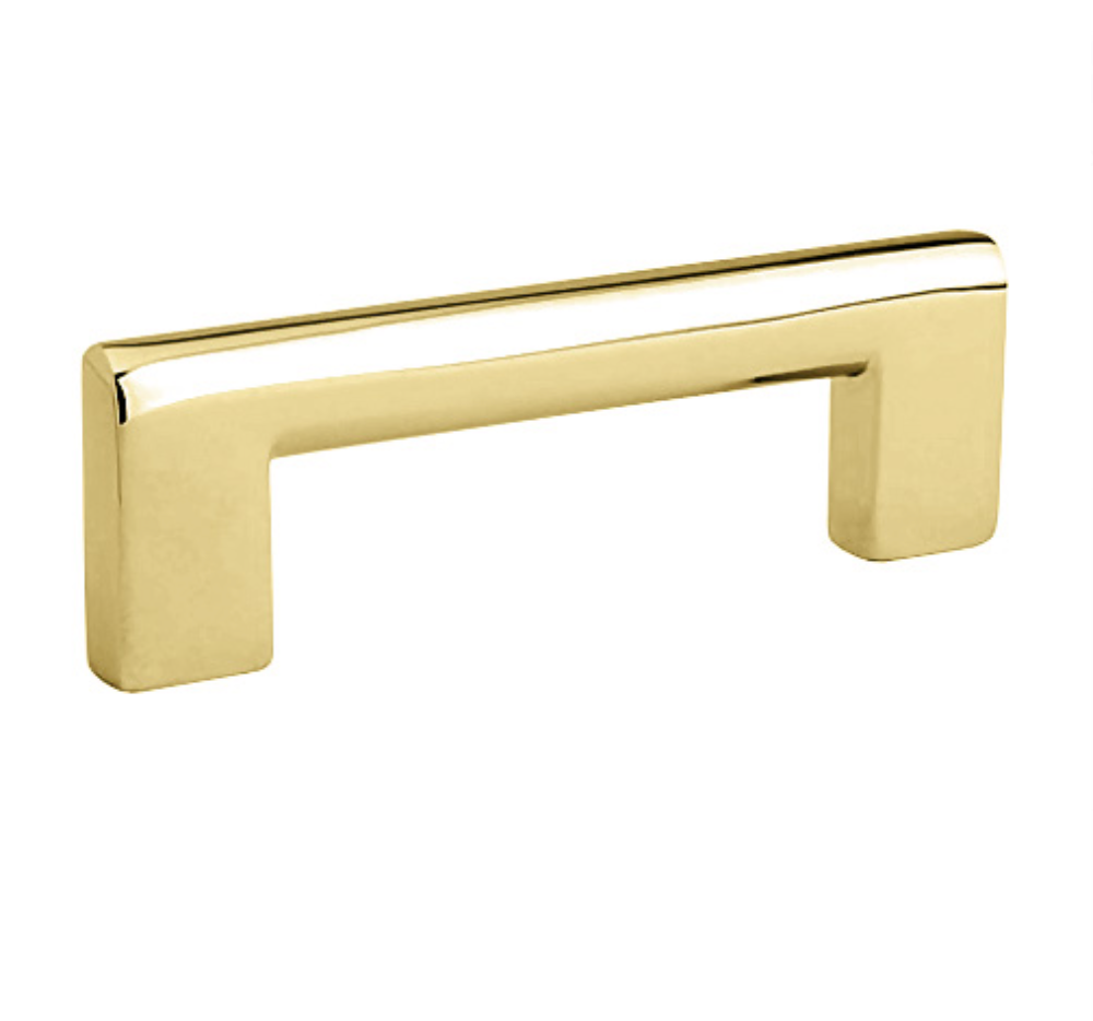 Luxe Unlacquered Brass Cabinet Pulls in Polished Unlacquered Brass - Brass Cabinet Hardware 