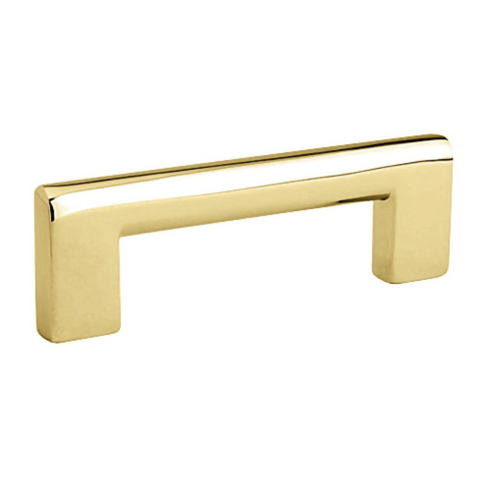 Luxe Unlacquered Brass Cabinet Pulls in Polished Unlacquered Brass - Brass Cabinet Hardware 