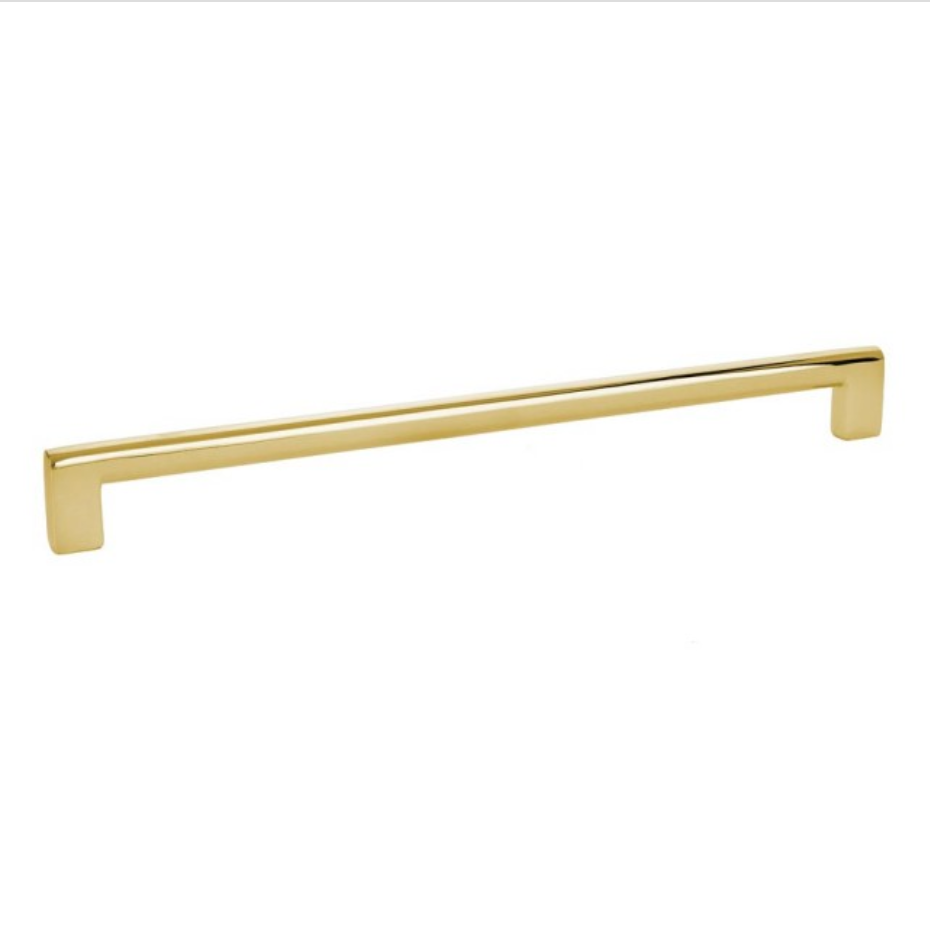 Luxe Unlacquered Brass Cabinet Pulls in Polished Unlacquered Brass - Brass Cabinet Hardware 