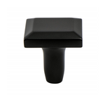 Matte Black "Trane" Drawer Pulls and Knob - Brass Cabinet Hardware 