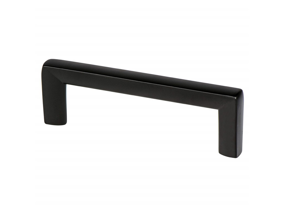 Matte Black "Trane" Drawer Pulls and Knob - Brass Cabinet Hardware 
