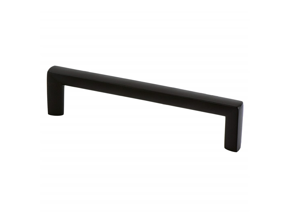 Matte Black "Trane" Drawer Pulls and Knob - Brass Cabinet Hardware 