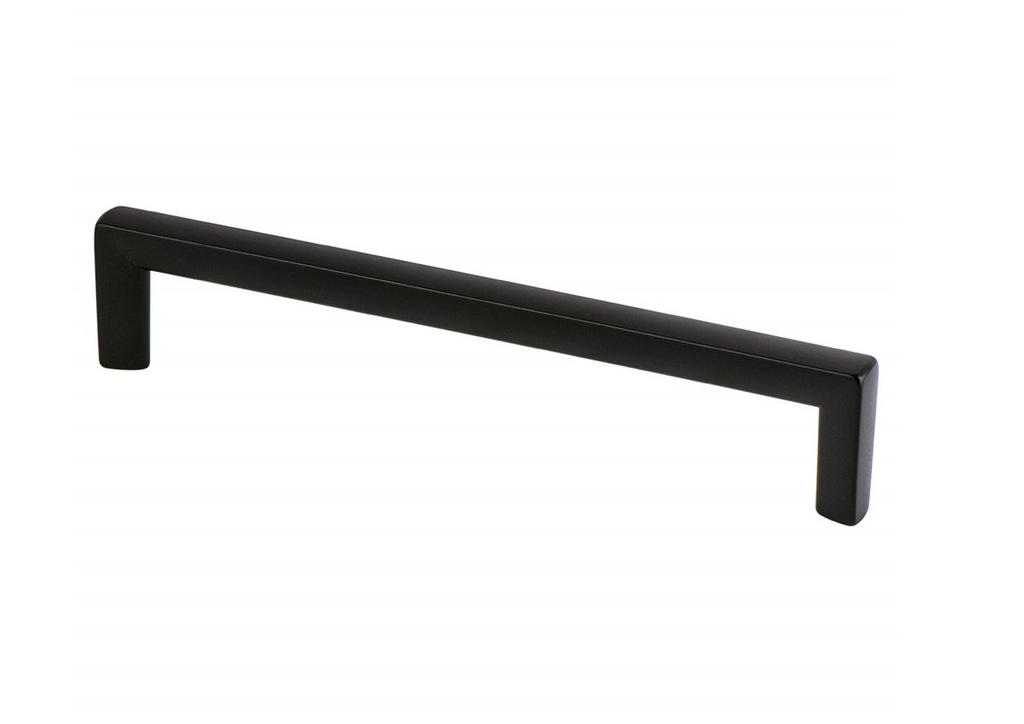 Matte Black "Trane" Drawer Pulls and Knob - Brass Cabinet Hardware 
