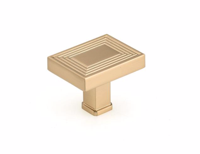 U-Shaped Champagne Bronze "Rail" Knob and Drawer Pulls-Cabinet Handles - Brass Cabinet Hardware 