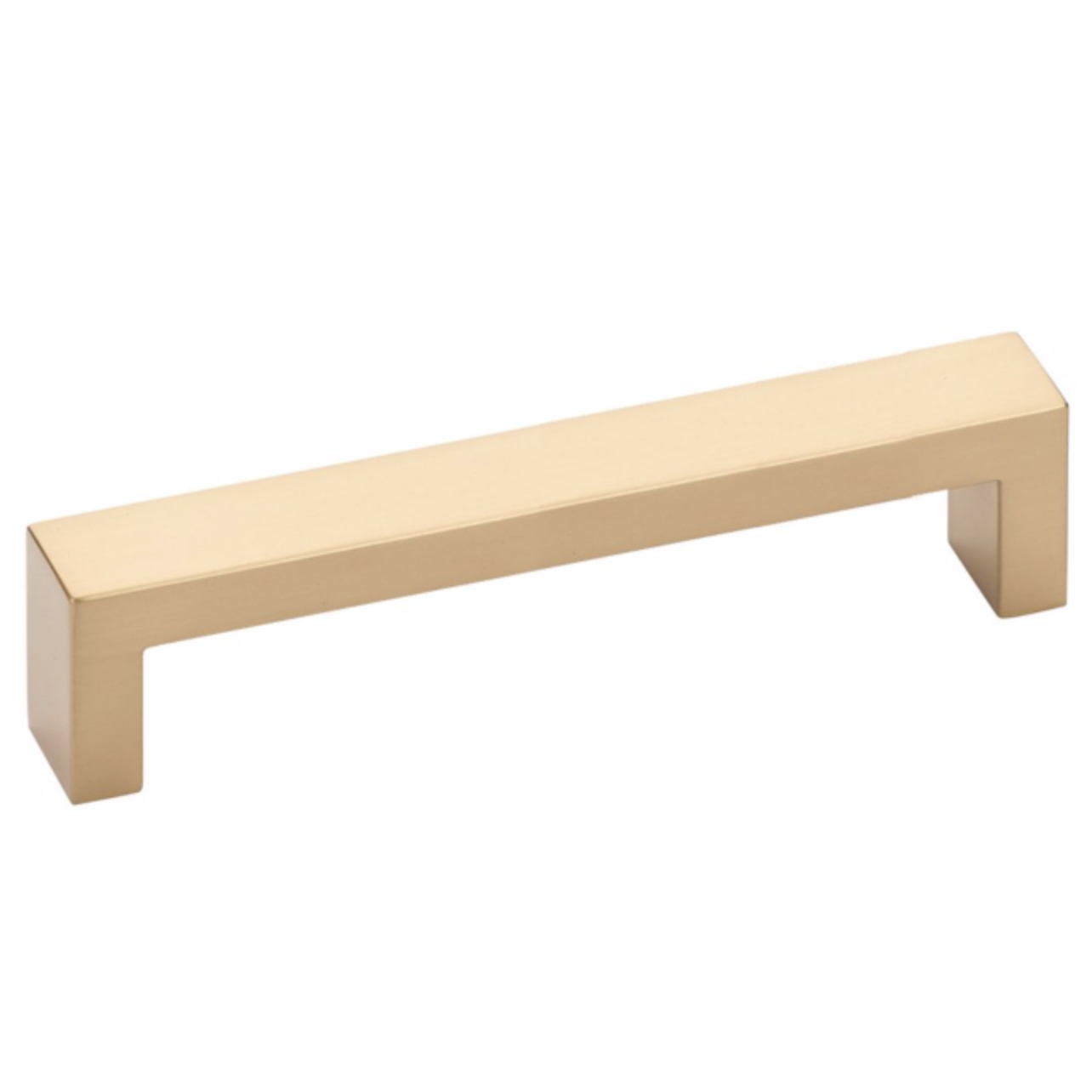 Modern Rectangular Keaton Brass Drawer Pulls in Satin Brass - Brass Cabinet Hardware 