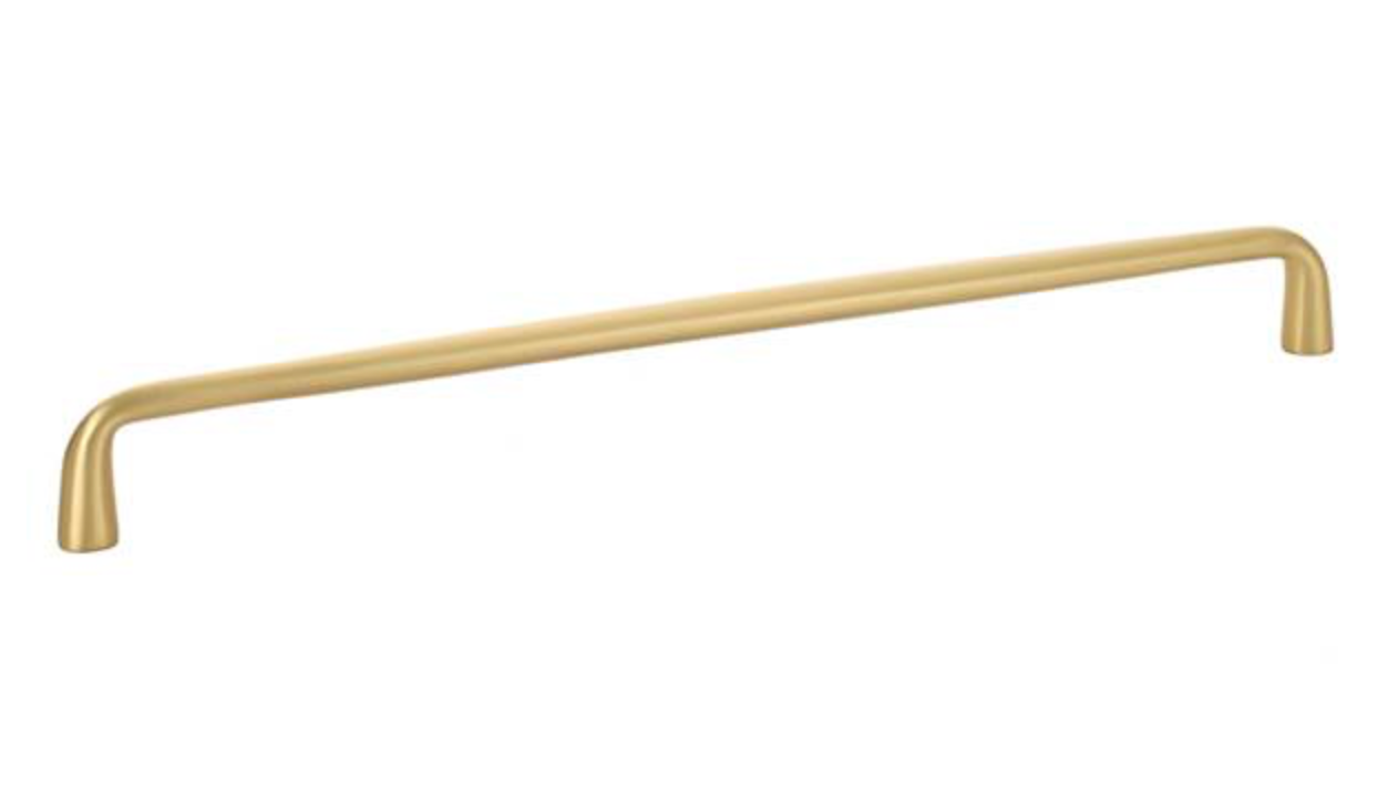 Orbit Drawer Pulls in Satin Brass - Brass Cabinet Hardware 