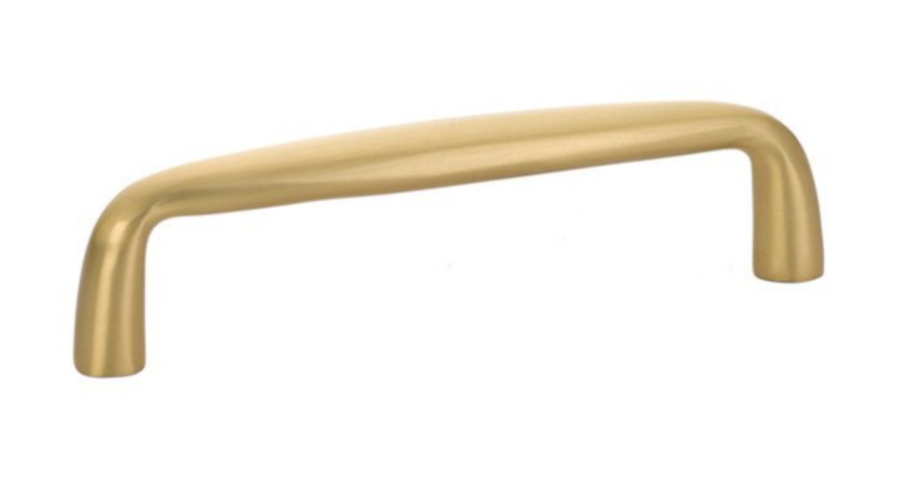 Orbit Drawer Pulls in Satin Brass - Brass Cabinet Hardware 