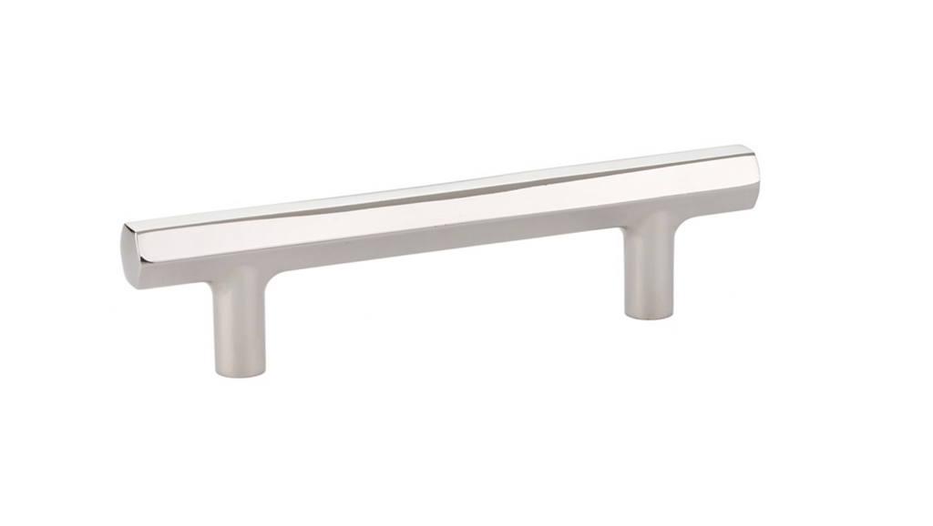Mod Hex Polished Nickel Geometric Drawer Pulls - Brass Cabinet Hardware 