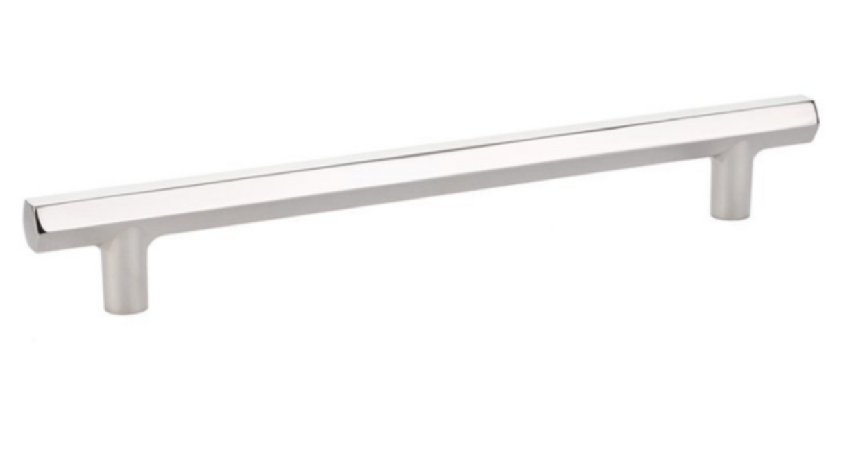 Mod Hex Polished Nickel Geometric Drawer Pulls - Brass Cabinet Hardware 