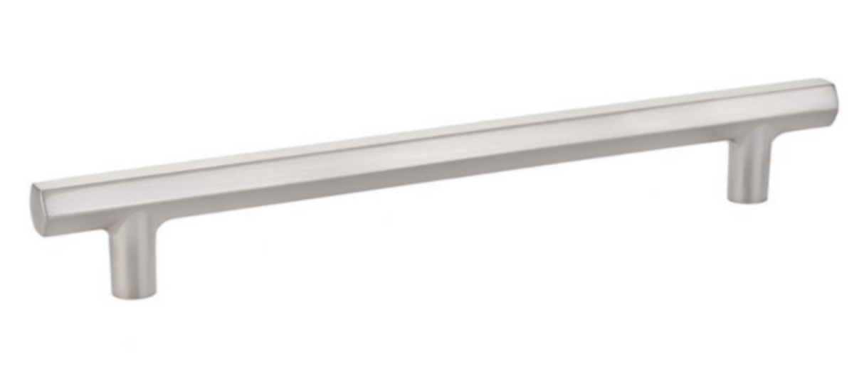 Mod Hex Satin Nickel Geometric Drawer Pulls - Brass Cabinet Hardware 